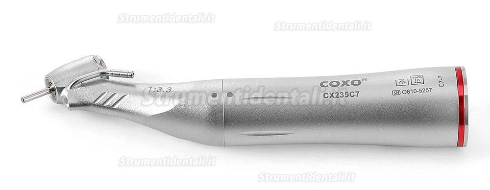 Manipolo contrangolo anello rosso COXO CX235C7-7 1:3.3 a 45&deg; con luci led autogeneranti